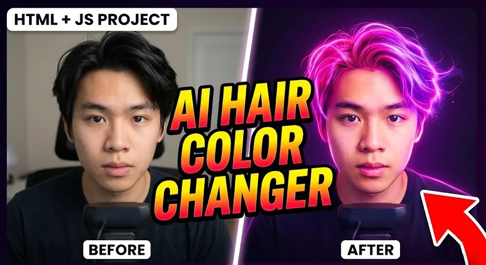 Beauty Studio Version 1.1: AI Hair Color Changer HTML JS Source Code